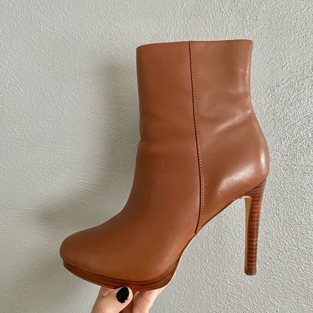 Elegant Brown Leather Ankle Boots